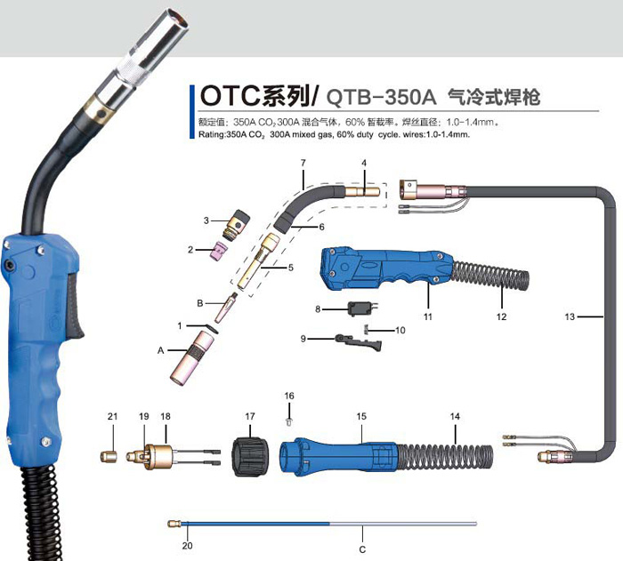 QTB-350D焊槍 QTB-350D焊槍